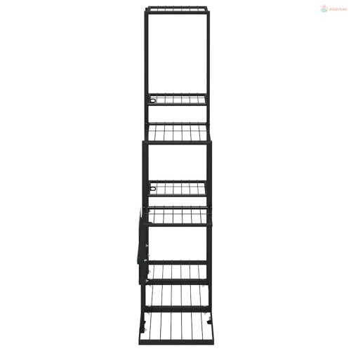 Fekete acél virágtartó állvány 94,5 x 25 x 88 cm