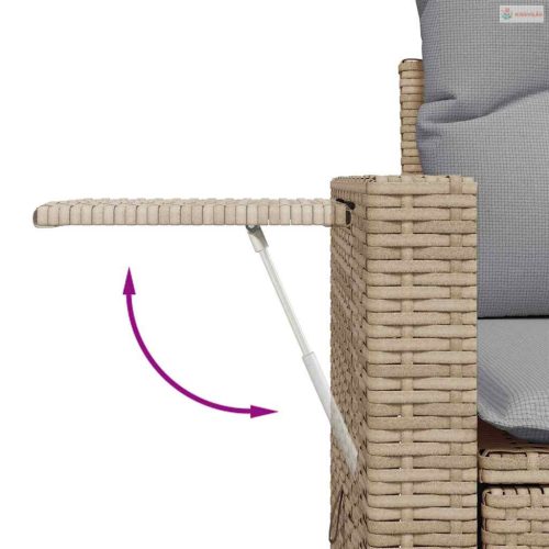Kerti Kanapé Szett 13 pcs Bézs polirattan
