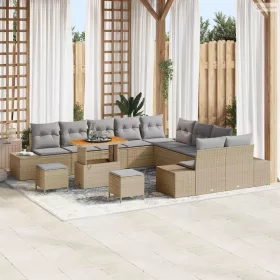 Kerti Kanapé Szett párnával 13 pcs Bézs polirattan