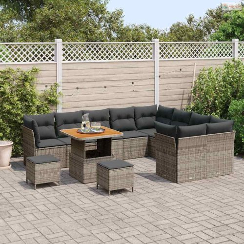 Kerti Kanapé Szett párnával tárolóval 12 pcs Szürke