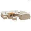 Kerti Kanapé Szett párnával tárolóval 13 pcs bézs és krémszínű