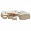 Kerti Kanapé Szett párnával tárolóval 13 pcs bézs és krémszínű