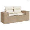 Kerti Kanapé Szett párnával tárolóval 12 pcs Beige és krém
