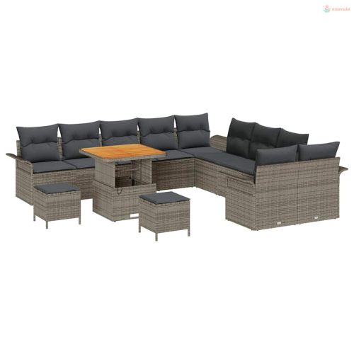 Kerti Kanapé Szett párnával tárolóval 13 pcs Szürke