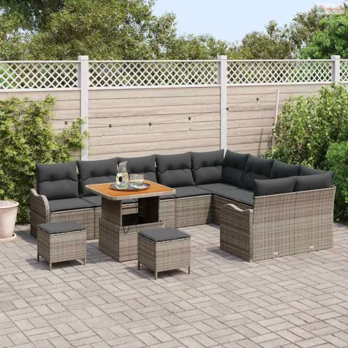 Kerti Kanapé Szett párnával tárolóval 12 pcs Szürke