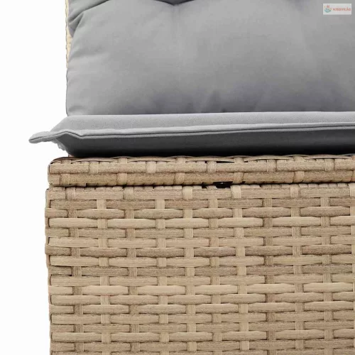 Kerti Kanapé Szett párnával 13 pcs Beige és Világosszürke