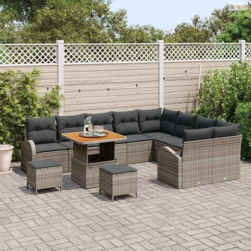 Kerti Kanapé Szett párnával tárolóval 12 pcs Szürke