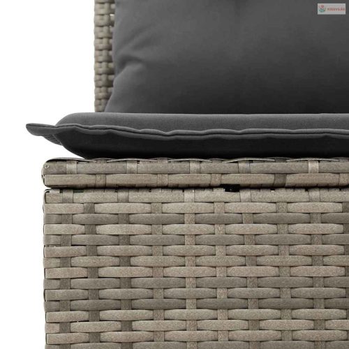 Kerti Kanapé Szett párnával tárolóval 12 pcs Szürke Poli rattan