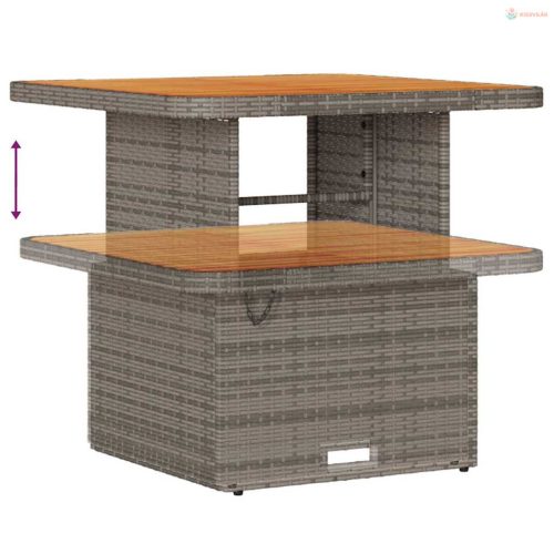 Kerti Kanapé Szett párnával tárolóval 12 pcs Szürke Poli rattan