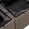 Kerti Kanapé Szett párnával tárolóval 12 pcs Szürke Poly Rattan