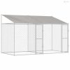 Kutya ketrec tetővel Ezüst 400 x 200 x 256 cm Acél és PE