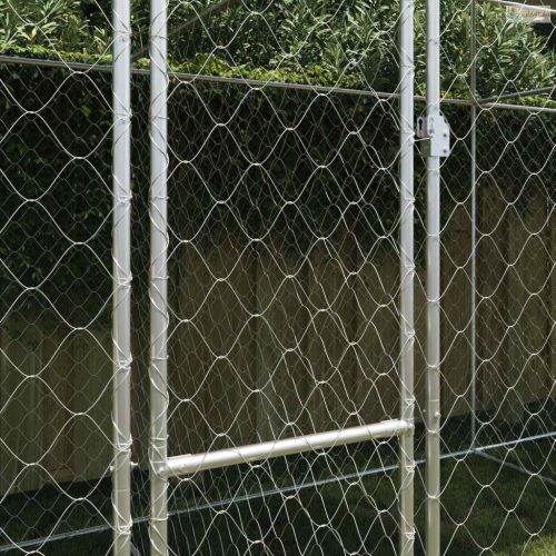 Kutya ketrec tetővel Ezüst 600 x 200 x 256 cm Acél és PE