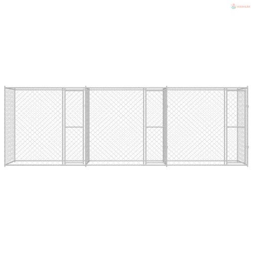 Kutyaketrec Ezüst 600 x 200 x 200 cm Horganyzott acél