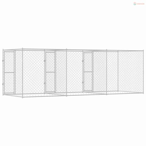 Kutyaketrec Ezüst 600 x 200 x 200 cm Horganyzott acél
