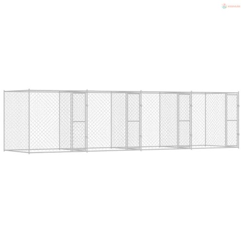 Kutyaketrec Ezüst 800 x 200 x 200 cm Horganyzott acél