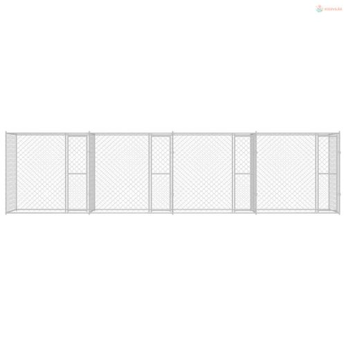 Kutyaketrec Ezüst 800 x 200 x 200 cm Horganyzott acél