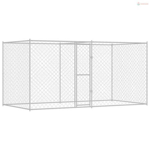 Kutyaketrec Ezüst 400 x 200 x 200 cm Horganyzott acél
