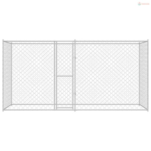 Kutyaketrec Ezüst 400 x 200 x 200 cm Horganyzott acél