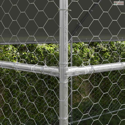 Kutyaház tárolóval 4 pcs Ezüst 8 x 2 x 2 m Horganyzott acél