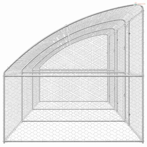 Kutyaház tárolóval 3 pcs Ezüst 6 x 2 x 2 m Horganyzott acél