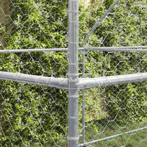 Kutyaház tárolóval 4 pcs Ezüst 8 x 2 x 2 m Horganyzott acél