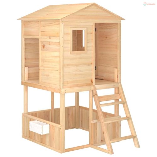 Kültéri tömör fenyőfa játszószett