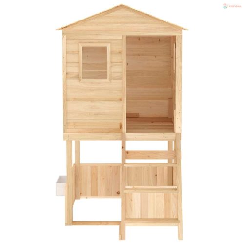 Kültéri tömör fenyőfa játszószett