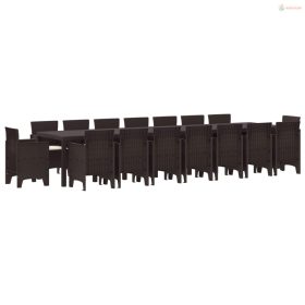 Kerti étkező szett párnákkal párnával 17 pcs Barna PP