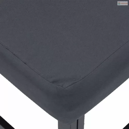 Kerti Kanapé Szett párnával 6 pcs Fekete Alumínium