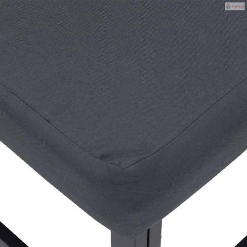 Kerti Kanapé Szett párnával 6 pcs Fekete Alumínium