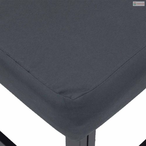 Kerti Kanapé Szett párnával 9 pcs Fekete Acél