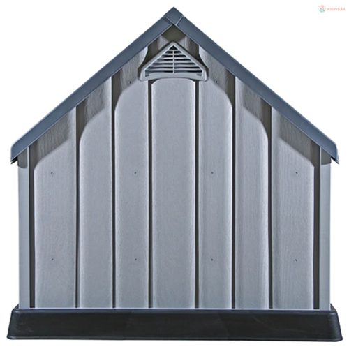 Szürke műanyag kutyaház 92 x 87 x 91 cm