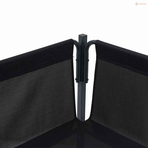 Kerti Kanapé Szett párnával 13 pcs Fekete Acél