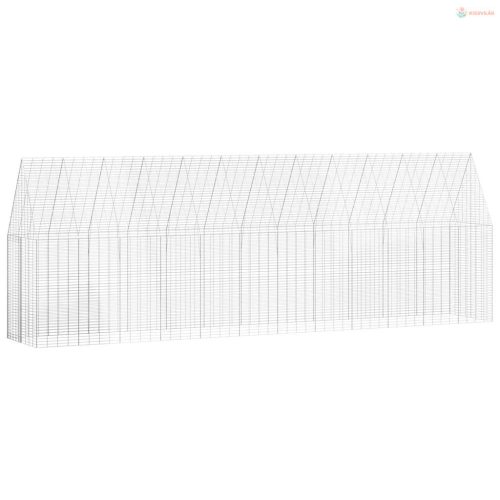 Csirkeketrec 2 pcs Ezüst 600 x 100 x 210 cm Horganyzott acél