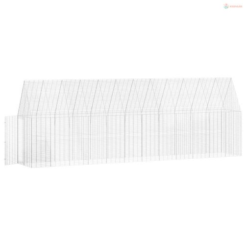 Csirkeketrec 2 pcs Ezüst 600 x 100 x 210 cm Horganyzott acél