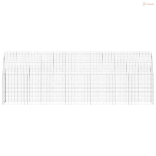 Csirkeketrec 2 pcs Ezüst 600 x 100 x 210 cm Horganyzott acél