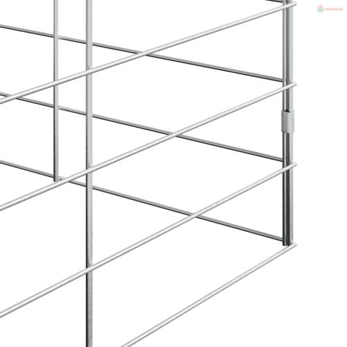 Csirkeketrec 2 pcs Ezüst 600 x 100 x 210 cm Horganyzott acél