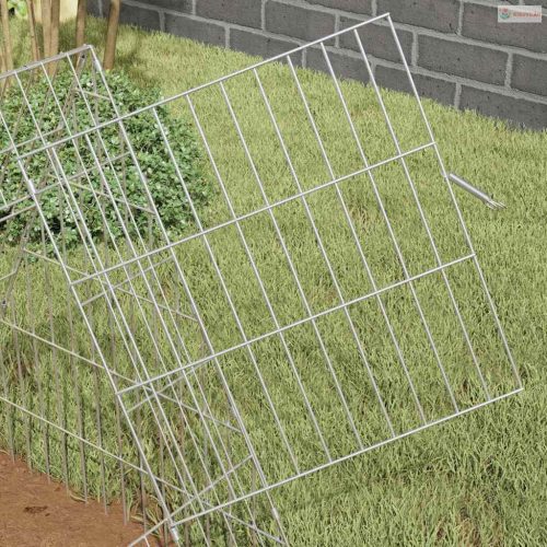 Csirkeketrec Ezüst 215 x 55 x 55 cm Horganyzott acél