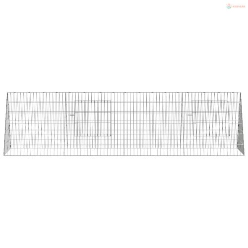 Csirkeketrec Ezüst 215 x 55 x 55 cm Horganyzott acél