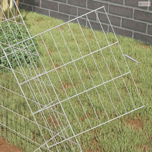 Csirkeketrec Ezüst 215 x 100 x 85 cm Horganyzott acél