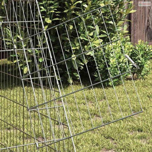 Csirkeketrec Ezüst 430 x 100 x 85 cm Horganyzott acél