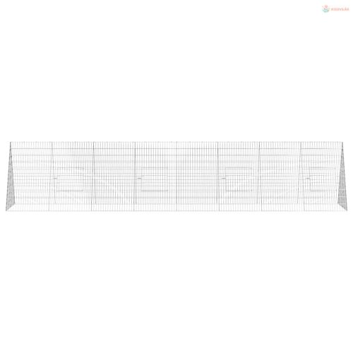 Csirkeketrec Ezüst 430 x 100 x 85 cm Horganyzott acél