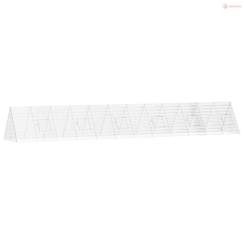 Csirkeketrec Ezüst 650 x 100 x 85 cm Horganyzott acél