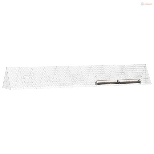 Csirkeketrec Ezüst 650 x 100 x 85 cm Horganyzott acél