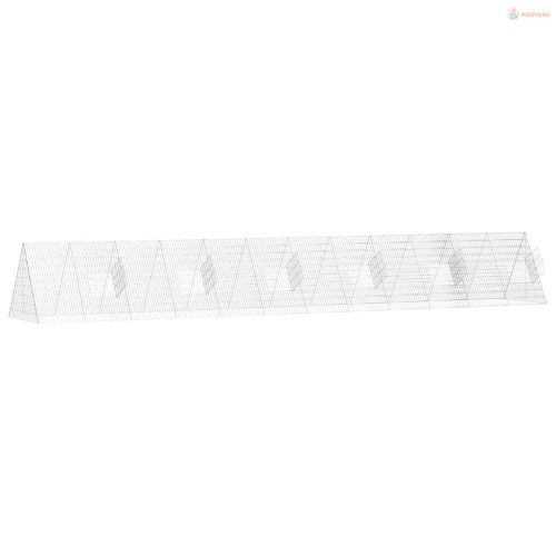 Csirkeketrec Ezüst 650 x 100 x 85 cm Horganyzott acél