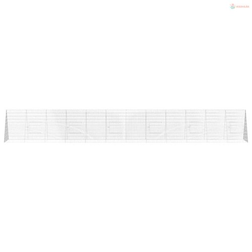 Csirkeketrec Ezüst 650 x 100 x 85 cm Horganyzott acél