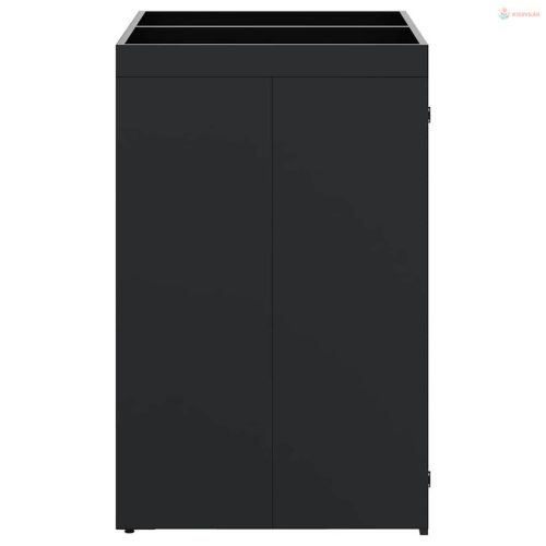 Gurulós kuka tároló 2 kukához Fekete 136 x 77,5 x 121,5 cm