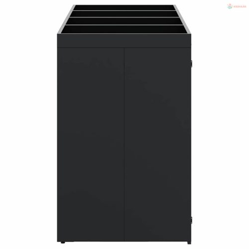 Gurulós kuka tároló 4 kukához Fekete 272 x 77,5 x 121,5 cm