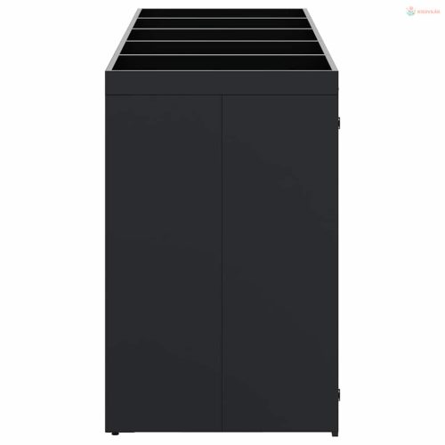 Gurulós kuka tároló 5 kukához Fekete 340 x 77,5 x 121,5 cm