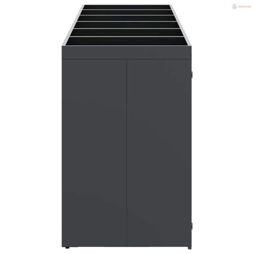 Gurulós kuka tároló 6 kukához Antracit 408 x 77,5 x 121,5 cm